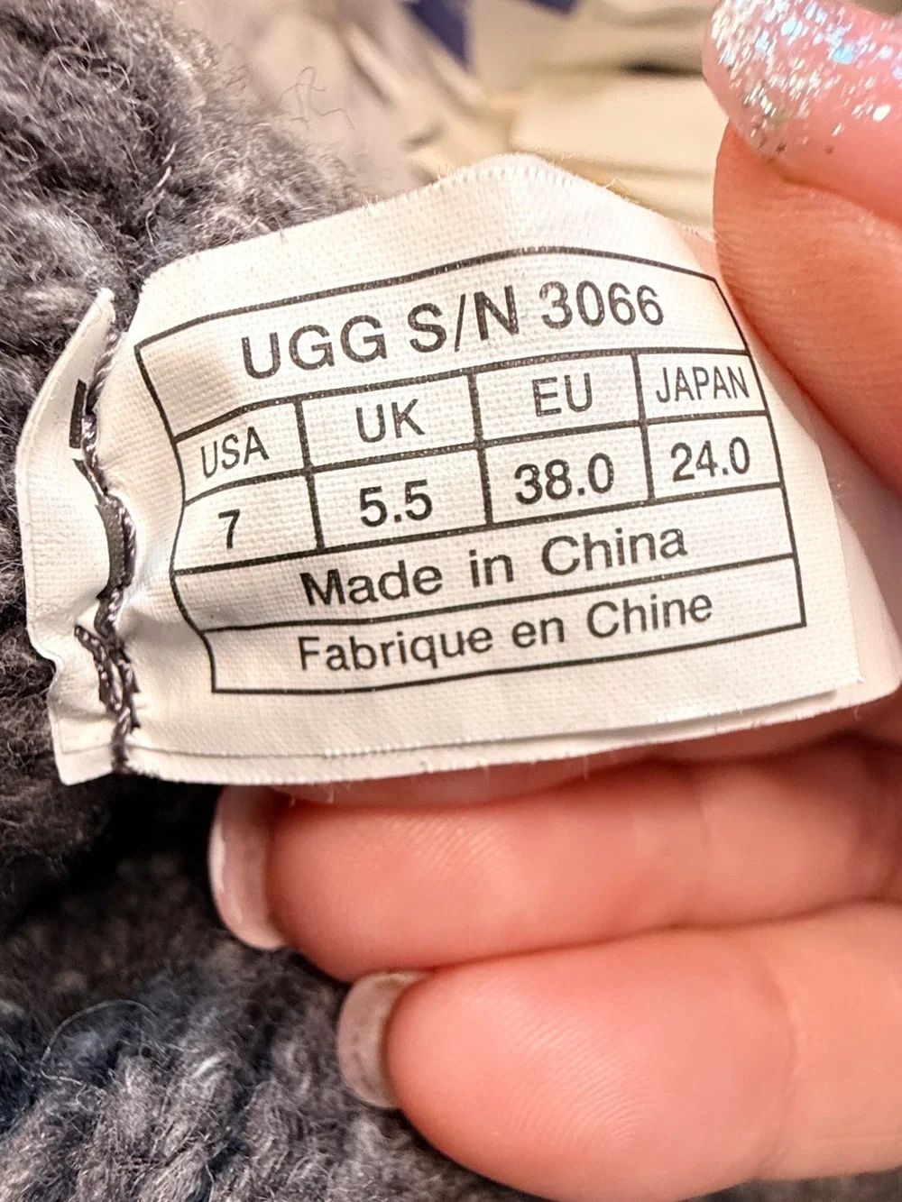 UGG Lattice Cardy Tall Knit Boots Charcoal Gray Womens Size 7